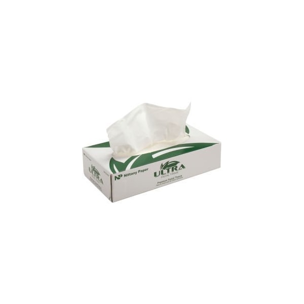 Global Equipment Facial Tissue Flat Box - 100 Sheets/Box, 30 Boxes/Case 5701 - main